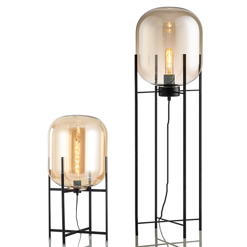 Nordic Simple Postmodern Creative Glass Cover Lantern Model Room Designer Living Room Bedroom Studio Table Lamp