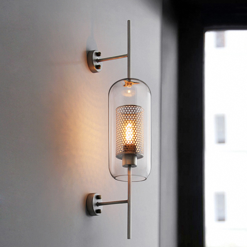 Postmodern new Chinese bedroom bedside wall lamp lobby model room designer light luxury creative living room corridor villa