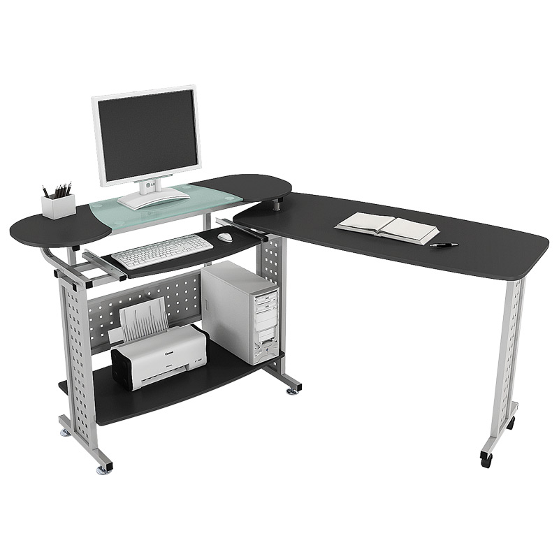 Computer desk corner sleek minimalist desk modern rotating desk double desktop home folding table