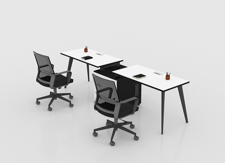 Office station with cabinet multi-function staff table company staff card seat plate high cabinet combination table and chair