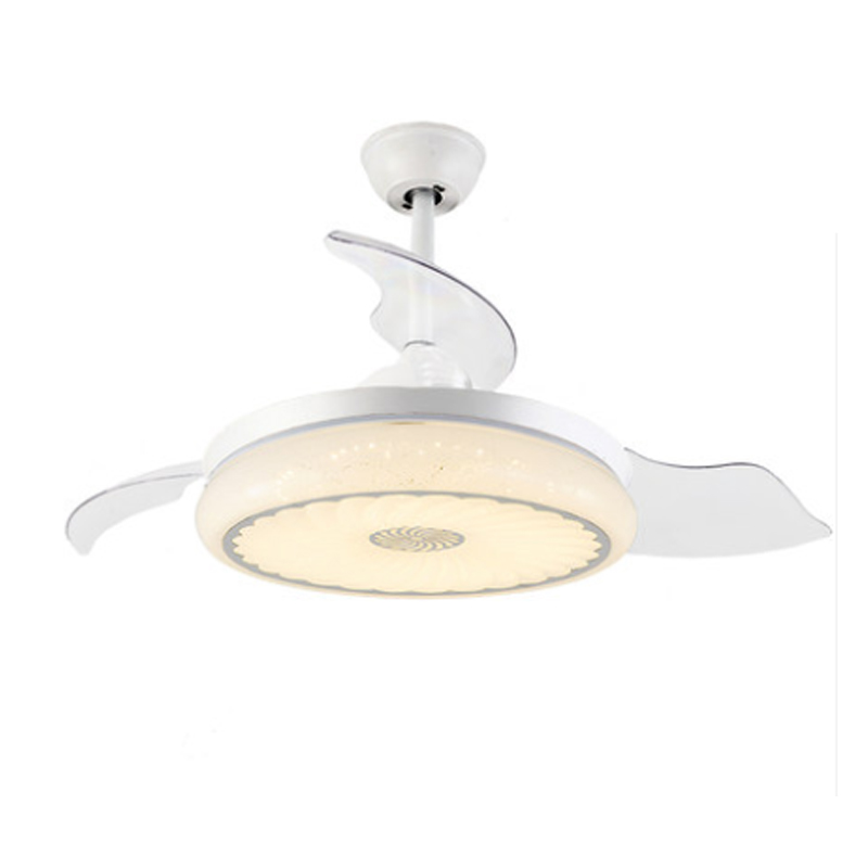 LED lamp invisible fan lamp living room simple ceiling fan lamp ultra-thin lampshade fan ceiling lamp
