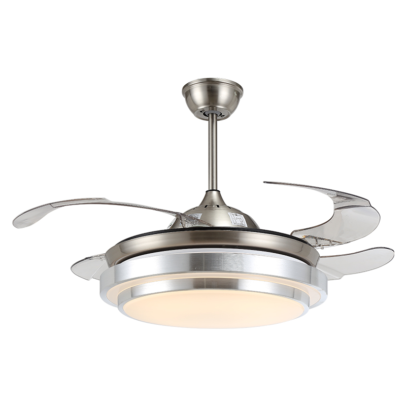 LED Frequency Converter Fan Lamp Invisible Living Room Ceiling Fan Lamp Restaurant Modern Simple Bedroom Electric Fan Contraction Fan Leaf