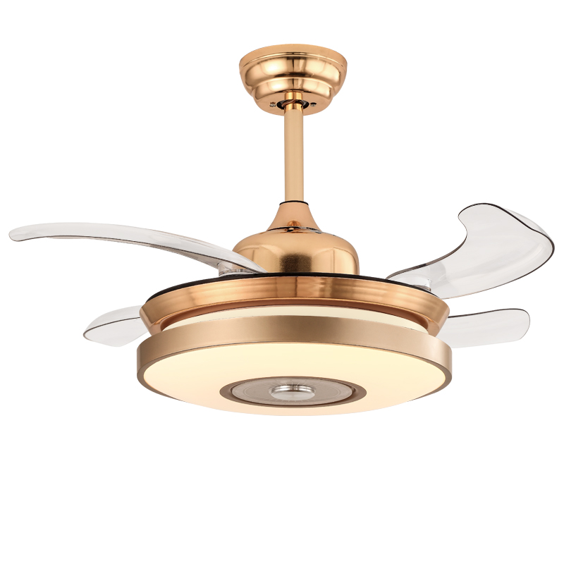 Simple living room invisible fan lamp family dining room creative wall control