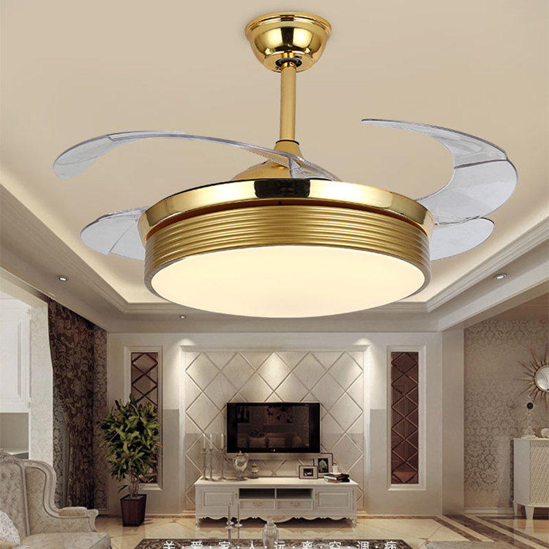 Living room lamp with fan ceiling lamp in dining room Simple Modern Atmospheric invisible fan lamp LED bedroom lamp