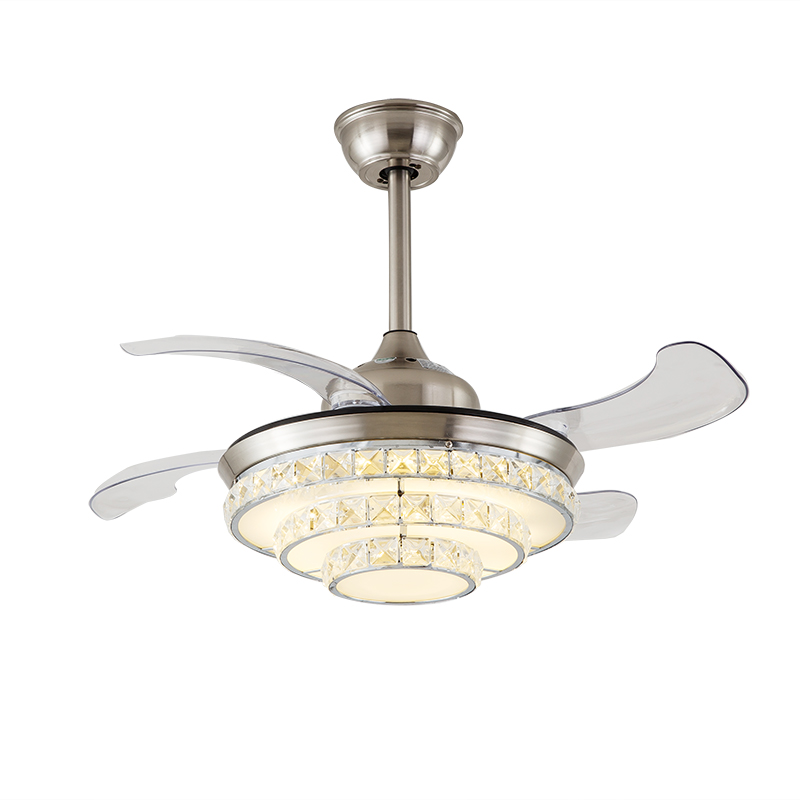Invisible fan lamp dining room ceiling fan lamp modern simple LED fan lamp living room fan ceiling lamp