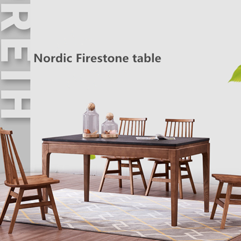 Nordic firestone dinner table