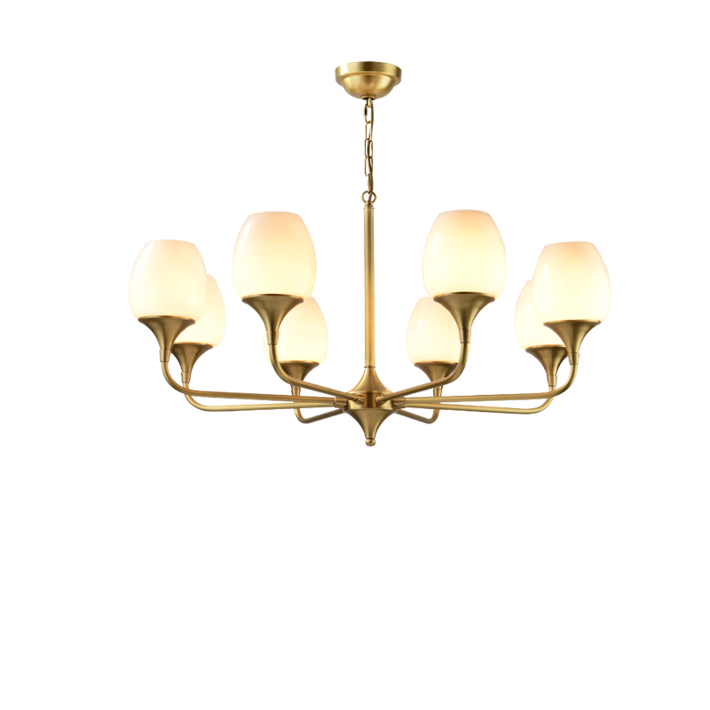 Copper chandelier modern minimalist creative design bedroom dining room study chandelier
