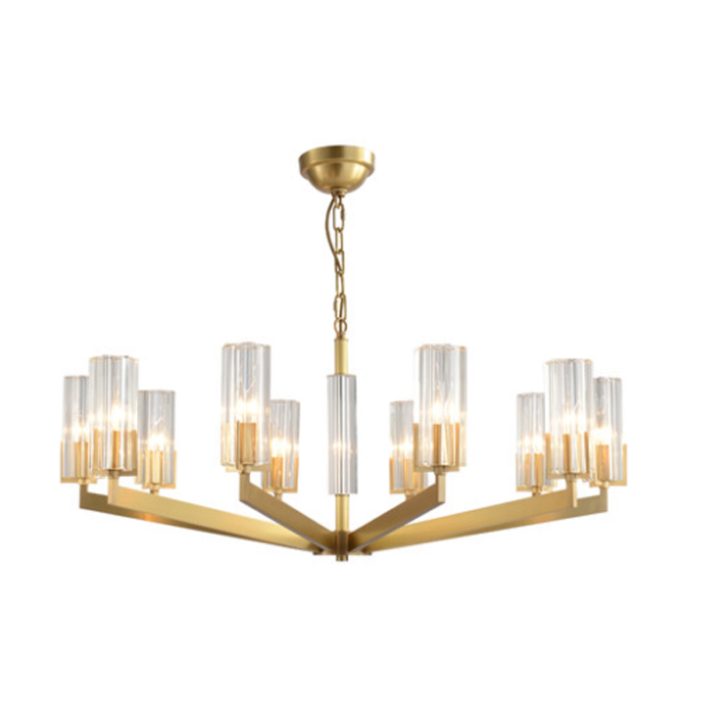 Crystal chandelier Living room lamp Atmospheric dining room lamp American brass lamp Port villa lamps and lanterns