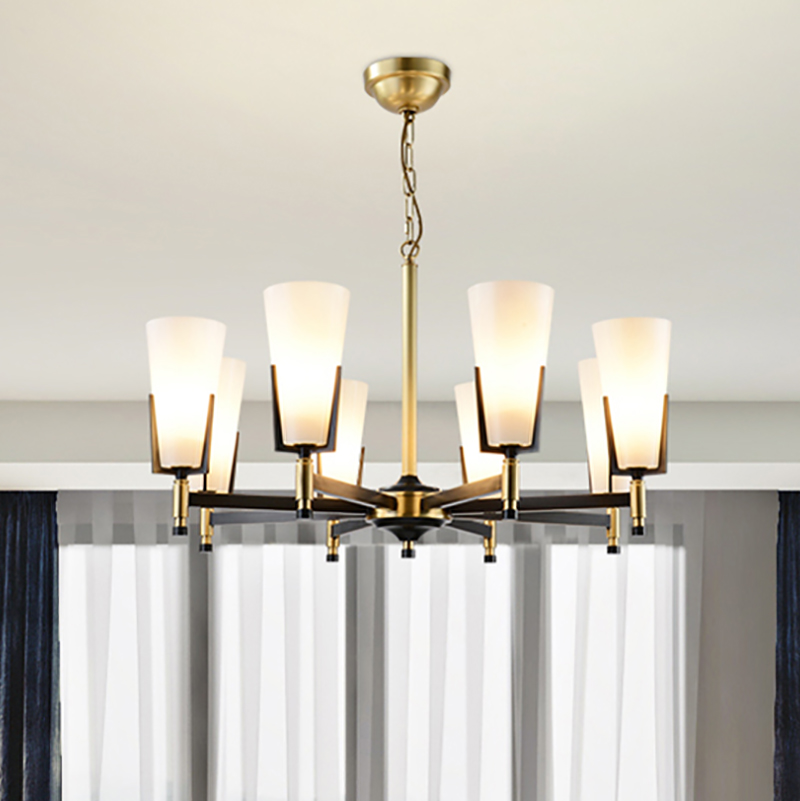 Postmodern living room lighting dining room lamp study bedroom personality art copper chandelier