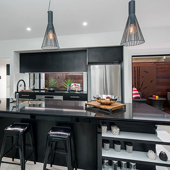 Modular MDF lacquer kitchen cabinet with modern design