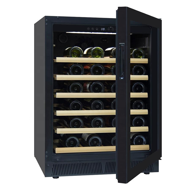 Wood Single Zone red Wine Cooler/ black wine refrigerator / wood red Wine Cabinet
