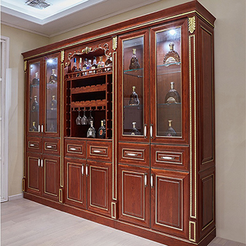 Home furniture modern style solid wood wine cabinet for living room