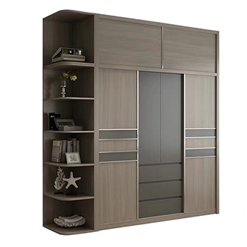 Bedroom double color wardrobe design furniture bedroom wooden sliding door wardrobe