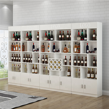 Custom logo 4 floors save position wooden drinks wine cabinet with lockers