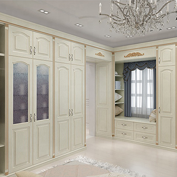 Custom classic style bedroom furniture solid wood wardrobe design