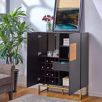 Custom 16 year manufacturer mini modern display wood cabinet wine bar cabinet