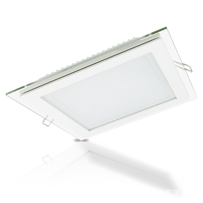 12W Glass Material Round & Square Shape LED Panel Downlight