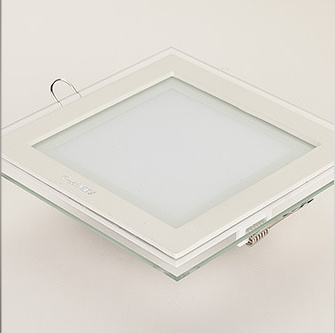 12W Glass Material Round & Square Shape LED Panel Downlight