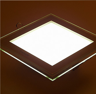 12W Glass Material Round & Square Shape LED Panel Downlight