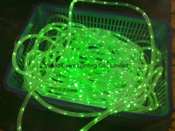 LED 2 Wires Round DIP Rope Light for Green Color