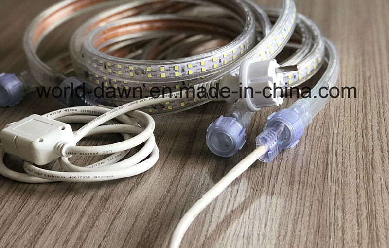 220V Waterproof Male Female Connector LED Rope Light