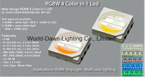 High Brightness RGB+W LED Strip with CE Approval