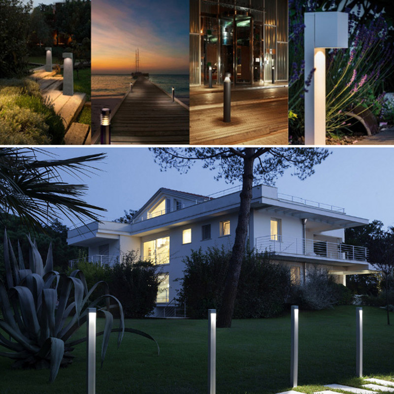 Outdoor Landscape Lightling Aluminium Post Shape Lawn Light
