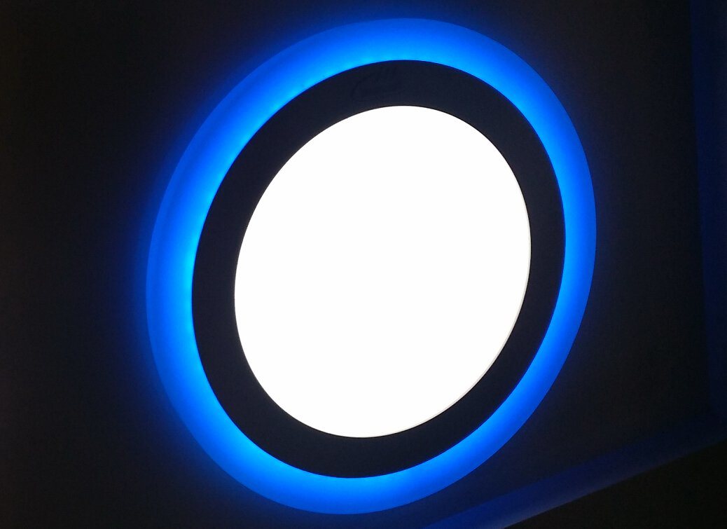 Two Color Blue Edge LED Ceiling Panel Light