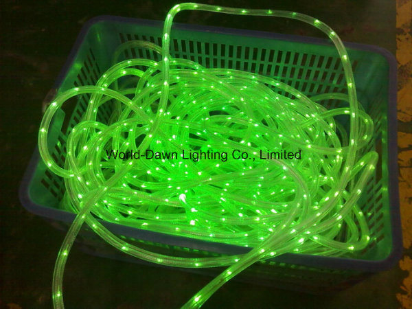 LED 2 Wires Round DIP Rope Light for Green Color