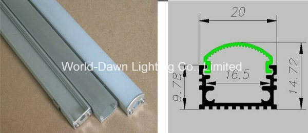 Excellent Heat Dissipation Aluminium Profile with PC Cover for LED Strip