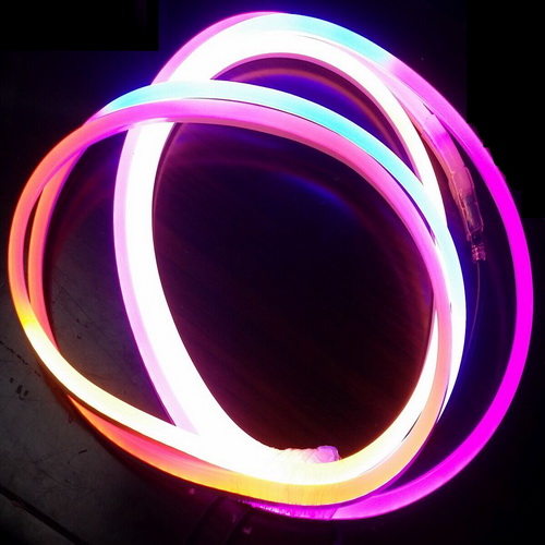 24V RGB Full Color with IC LED Neon Flex (WD220-NFLD4W-5050-60L-RGBIC-60-24V-DMX)