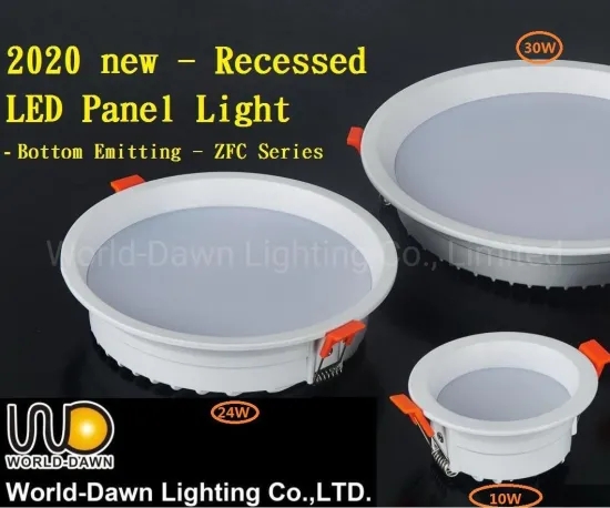 Bottom Emitting & Recessed Round Ceiling LED Panel Light