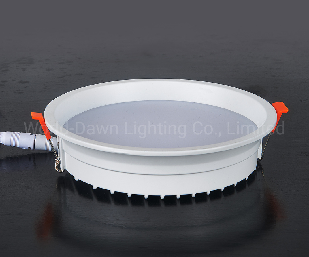 Recessed Bottom Emitting Round LED Ceiling Panel Light