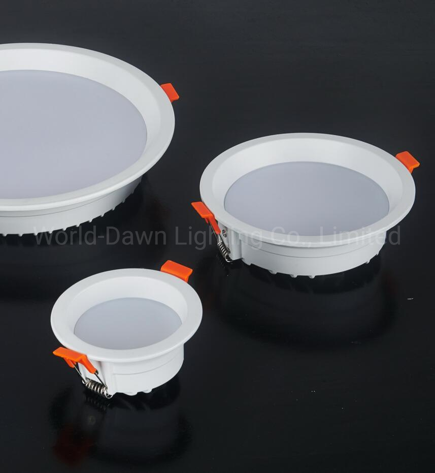Recessed Bottom Emitting Round LED Ceiling Panel Light
